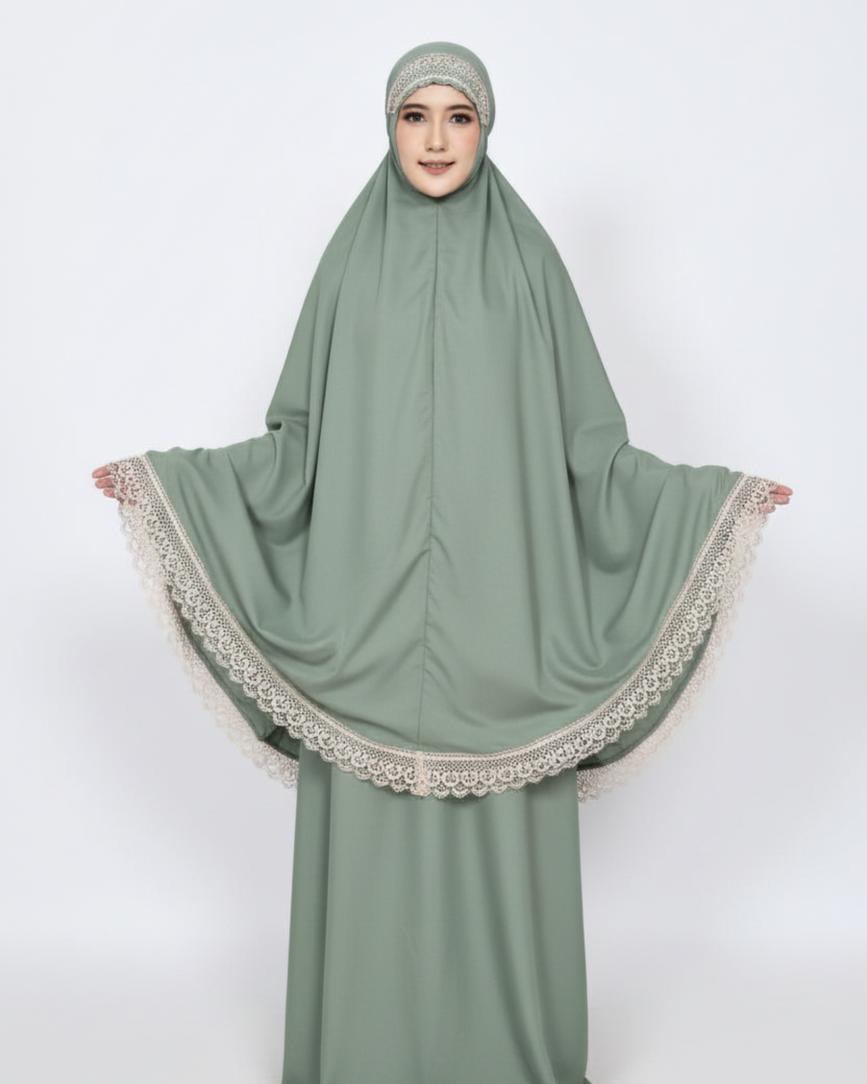Sage green Gebedskledingdames-Hijabheela