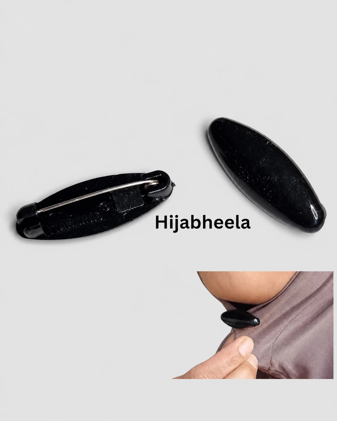 Broche Mix Hijab Heela - foto 10 op lichtgrijze achtergrond