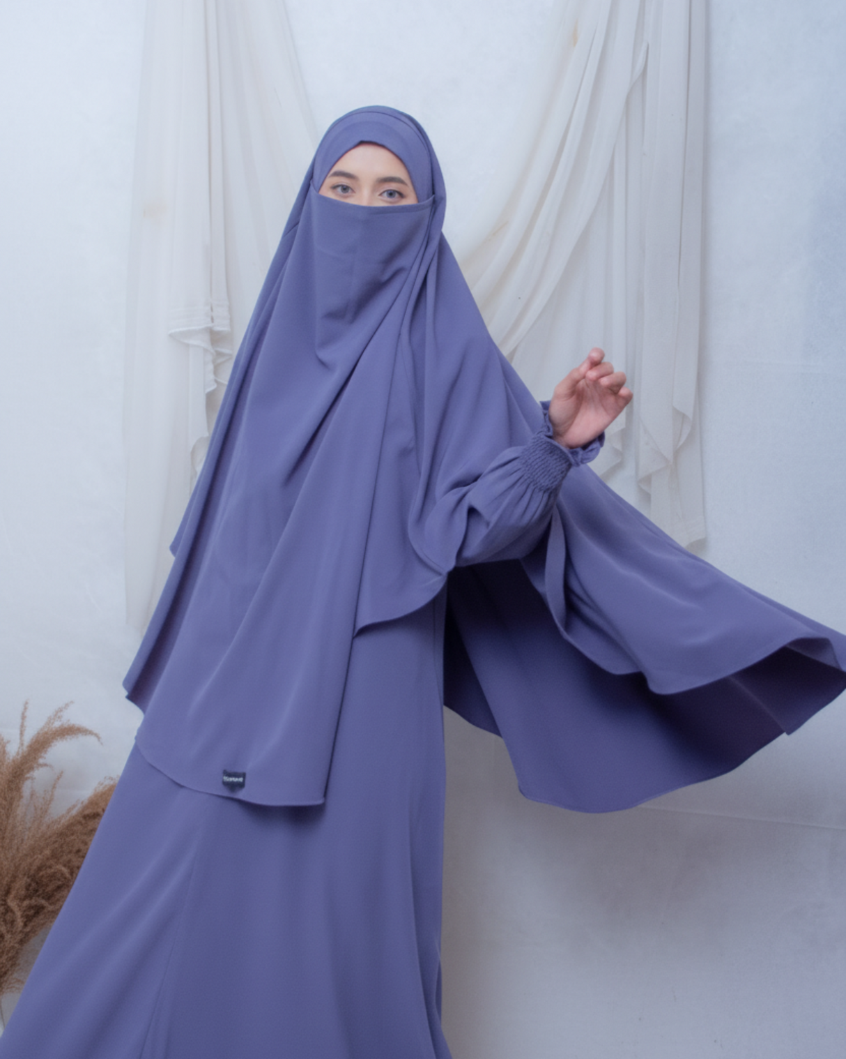 Khimar Dusty Blue - minimalistisch