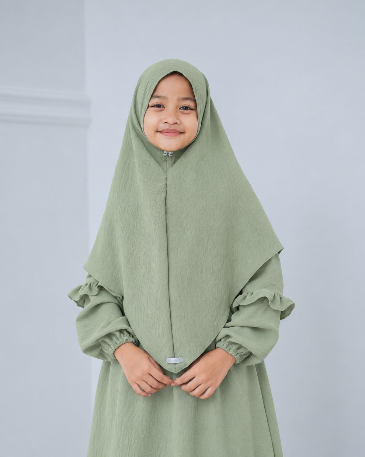 Khimar Saskia voor meisjes ā sage-green ā Hijab Heela