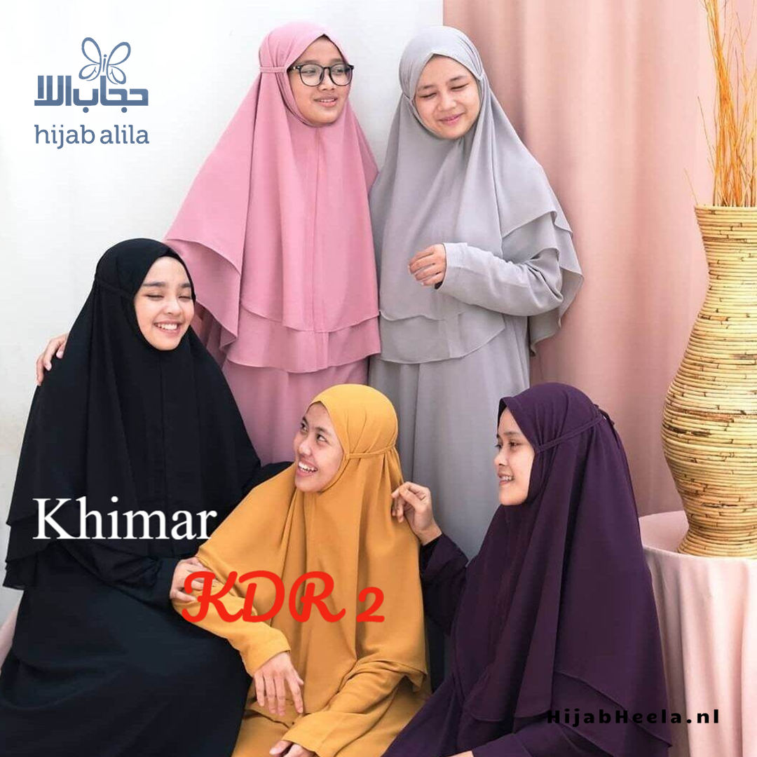 Khimar Dames ā KDA 2 van Hijab Alila, productfoto 1. De afgebeelde abaya is niet inbegrepen.