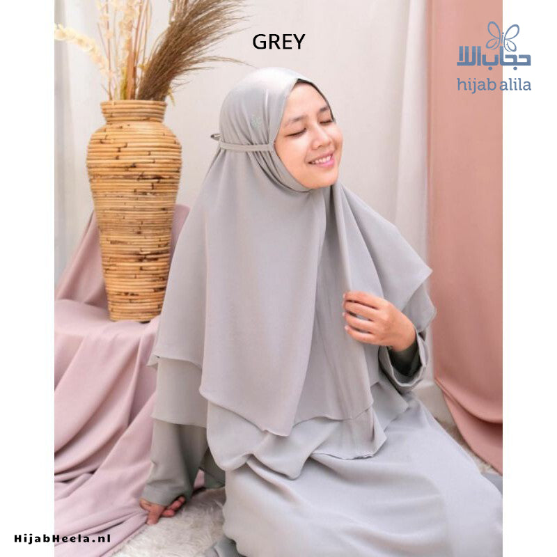 Khimar Dames ā KDA 2 van Hijab Alila, productfoto 5. De afgebeelde abaya is niet inbegrepen.