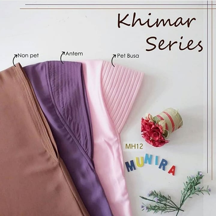Khimar Dames ā MH12 Zacht Kapje van Munira, productfoto 2. De afgebeelde abaya is niet inbegrepen.