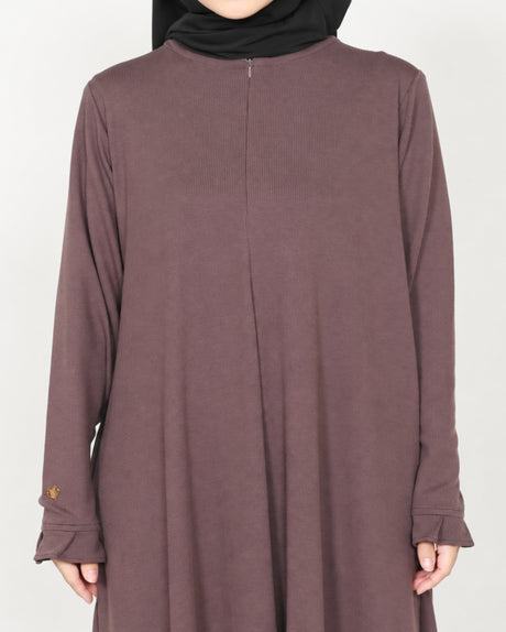 ABAYADAMES ELIANA TAUPE DETAIL HIJABHEELA