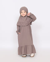 Set abaya kids Kaylie grey HijabHeela