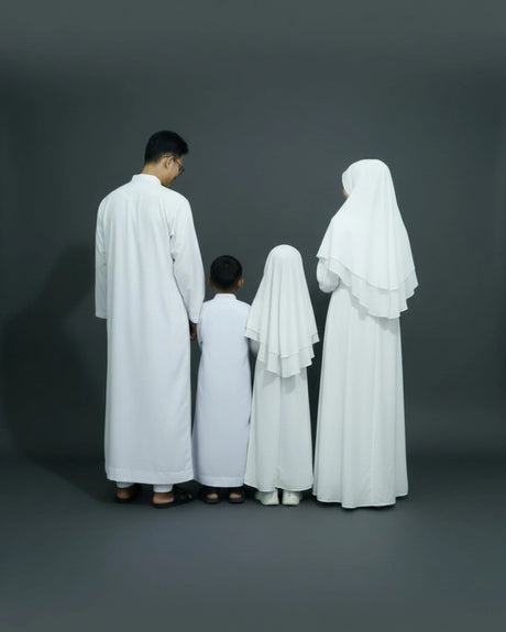 SetEidaFamily White HijabHeela