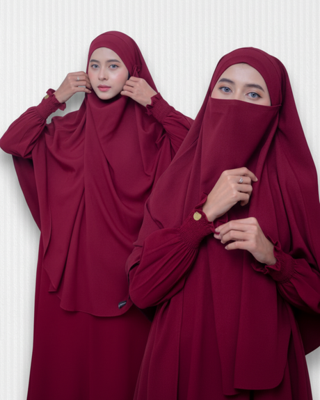 Khimar Maroon - minimalistisch