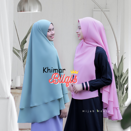 Khimar Dames – Bilqis van Hijab Heela, productfoto 1. De afgebeelde abaya is niet inbegrepen.