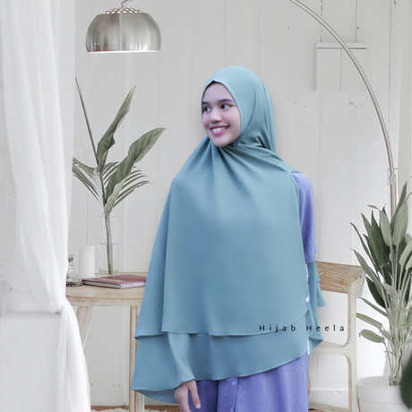 Khimar Dames – Bilqis van Hijab Heela, productfoto 2. De afgebeelde abaya is niet inbegrepen.