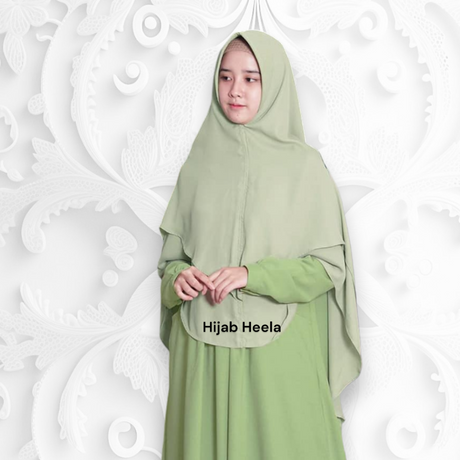 Khimar Dames – Fitri met kapje van Hijab Alila, productfoto 9. De afgebeelde abaya is niet inbegrepen.