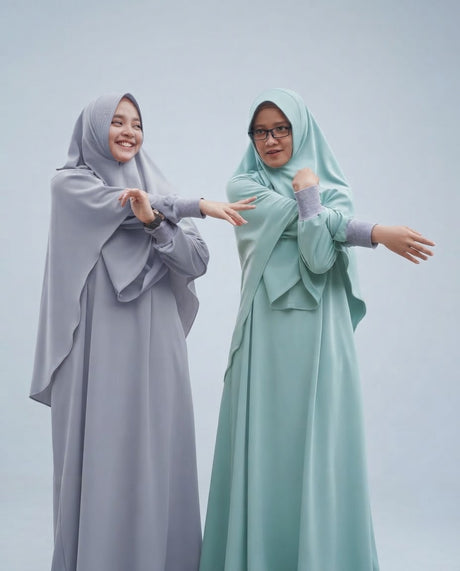 Khimar Dames – Jiyu Sport van Hijab Alila, productfoto 1. De afgebeelde abaya is niet inbegrepen.