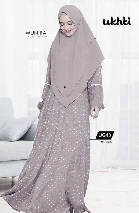 Khimar Dames – MH28 van Munira, productfoto 4. De afgebeelde abaya is niet inbegrepen.