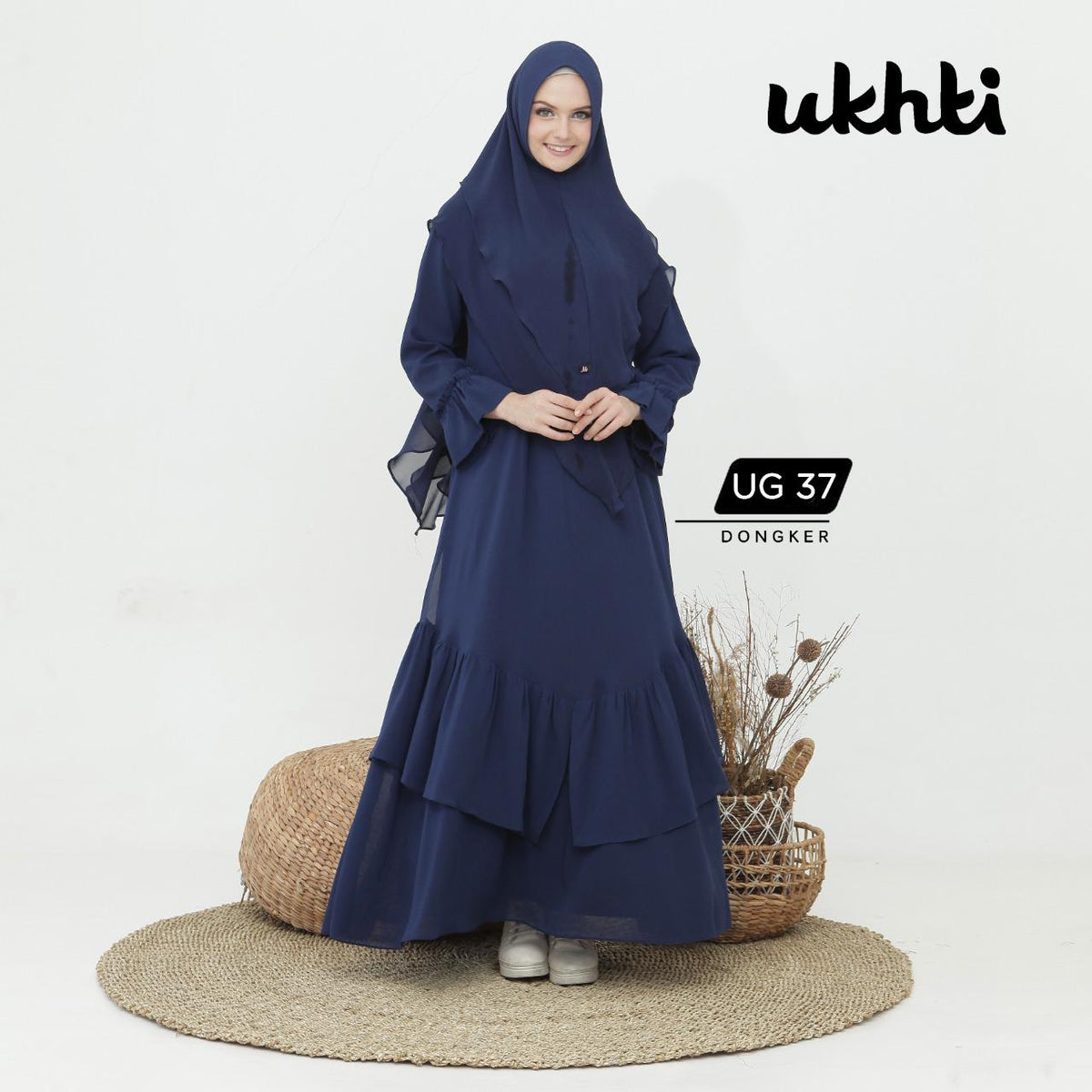 Khimar Dames – UG37 van Munira, productfoto 3. De afgebeelde abaya is niet inbegrepen.