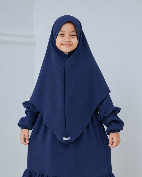 Khimar Saskia voor meisjes – navy – Hijab Heela