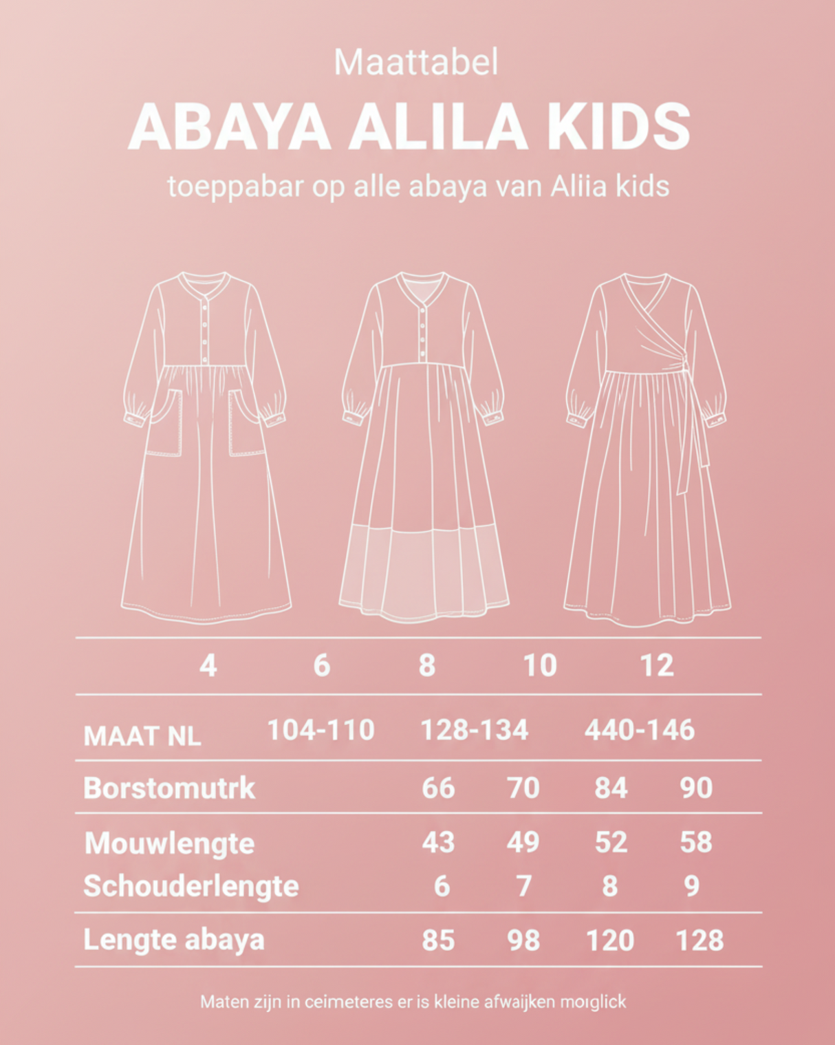 Maattabel Alila Kids