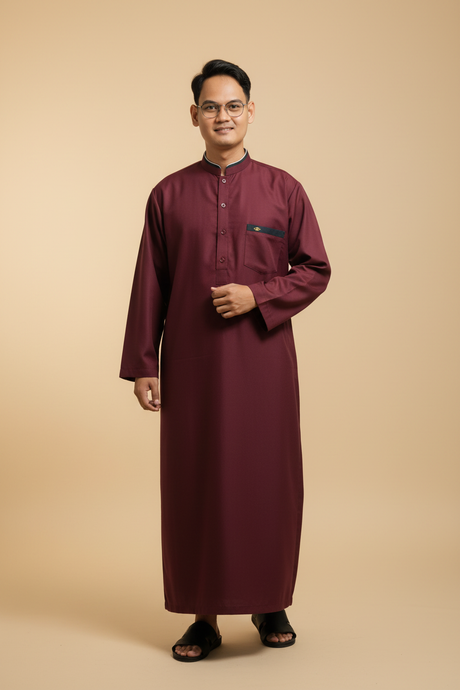 Qomees Al Fatih Maroon Clean