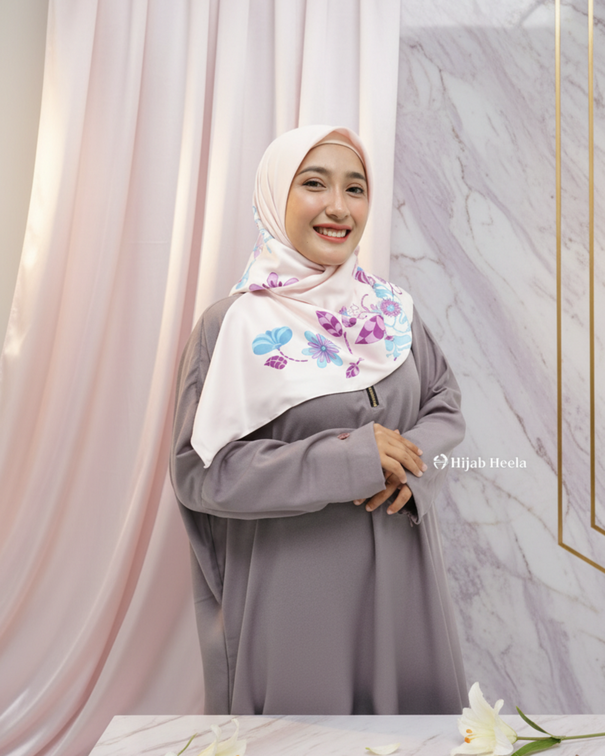 Scarf Hijela02 Lavender Bloom - Elegant