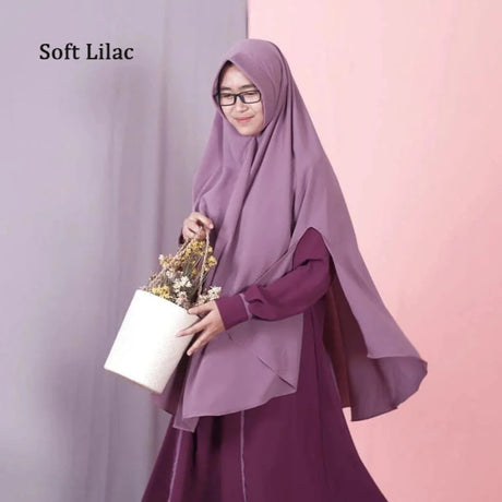 Khimar Dames – Khimar Dhuha – Met kapje van Hijab Alila, productfoto 7. De afgebeelde abaya is niet inbegrepen.