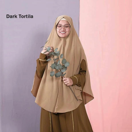 Khimar Dames – Khimar Dhuha – Met kapje van Hijab Alila, productfoto 8. De afgebeelde abaya is niet inbegrepen.