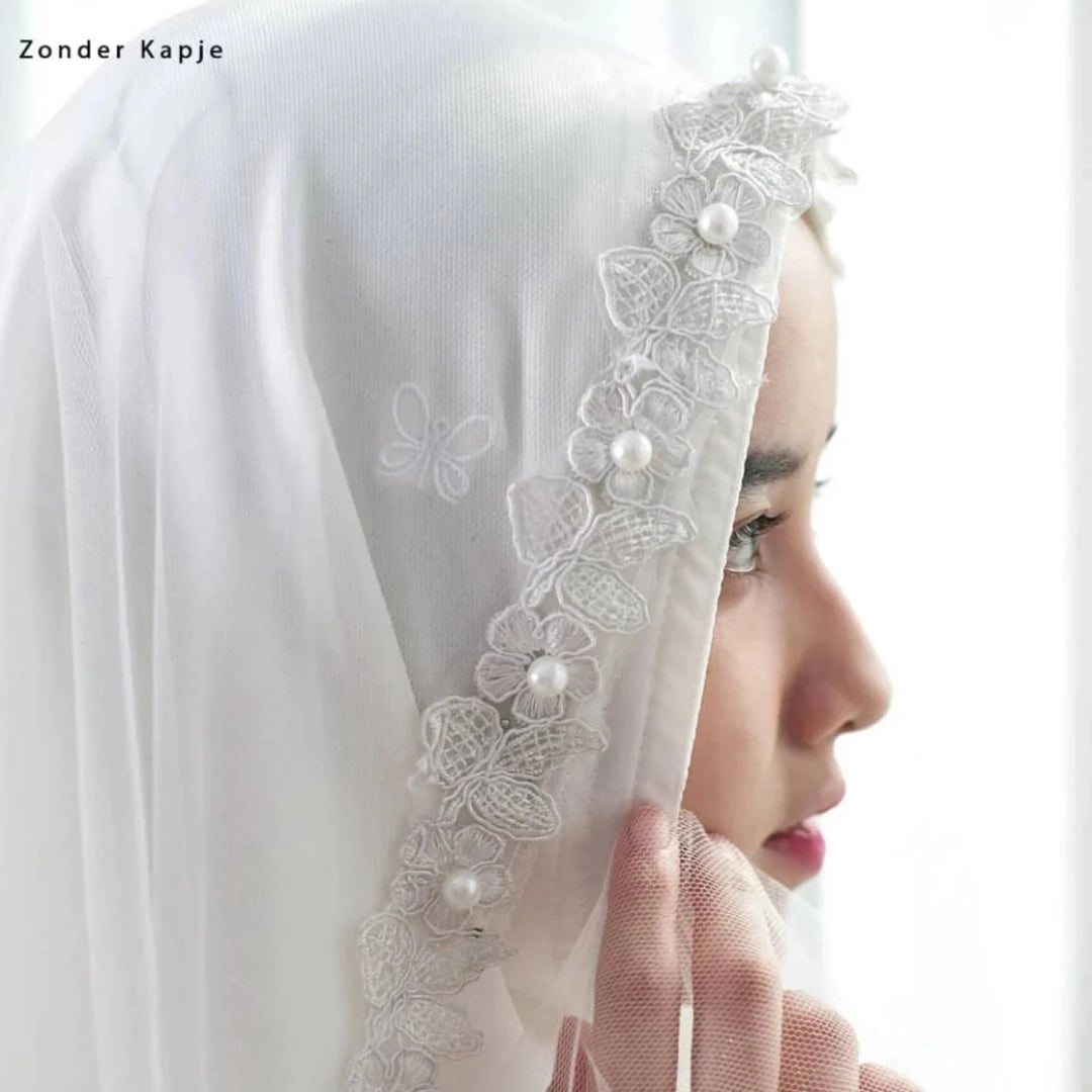 Khimar Dames – Khimar Lily – Met kapje van Hijab Alila, productfoto 2. De afgebeelde abaya is niet inbegrepen.