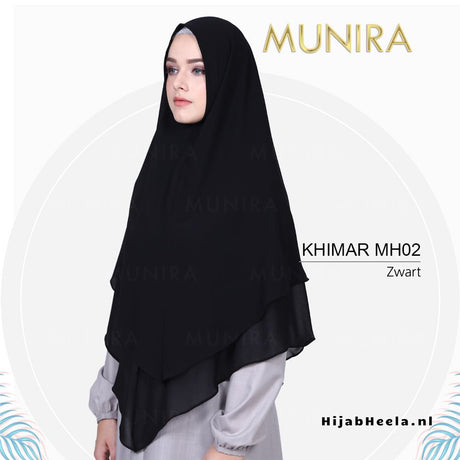 Khimar Dames – MH02 van Munira, productfoto 1. De afgebeelde abaya is niet inbegrepen.